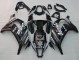 Mejores Carenados Moto Kawasaki ZX10R 2011-2015 - Negro Brillante Blanco Elf Nieve Calcomanía