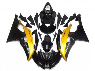 Mejores Carenado Moto Yamaha YZF R6 2008-2016 - Oro Negro Brillante