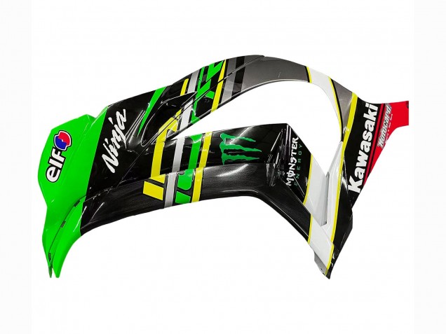 Mejores Carenados Moto Kawasaki ZX10R 2016-2020 - Verde Amarillo Rojo Negro Elf Monstruo