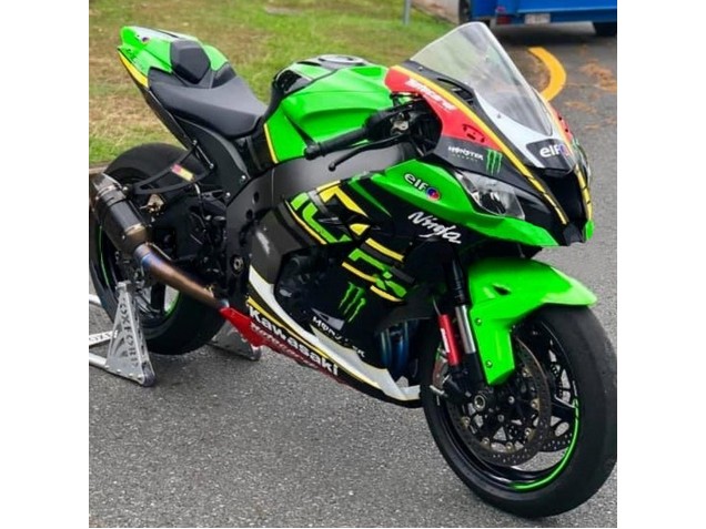Mejores Carenados Moto Kawasaki ZX10R 2016-2020 - Verde Amarillo Rojo Negro Elf Monstruo