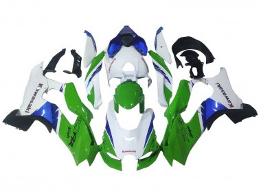 Mejores Carenados Moto Kawasaki ZX10R 2021-2025 - Blanco Verde Azul Negro