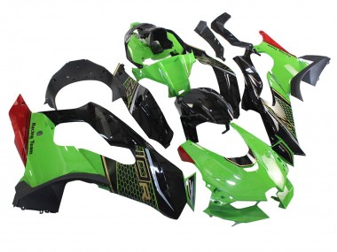 Mejores Carenado Moto Kawasaki ZX10R 2021-2025 - Verde Negro Rojo Honeycomb