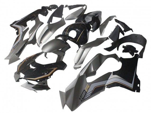 Mejores Carenados Moto Kawasaki ZX10R 2021-2025 - Negro Gris Oro