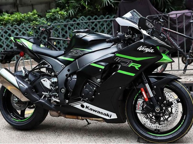 Mejores Carenados Moto Kawasaki ZX10R 2021-2025 - Negro Verde Blanco