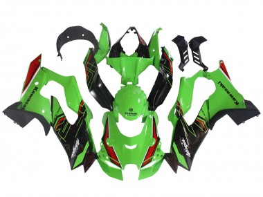 Mejores Carenados Moto Kawasaki ZX10R 2021-2025 - Verde Negro Rojo