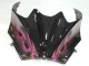 Mejores Carenados Moto Kawasaki ZX14R ZZR1400 2006-2011 - Negro Brillante Rojo Rosa Llama