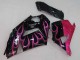 Mejores Carenados Moto Kawasaki ZX14R ZZR1400 2006-2011 - Negro Brillante Rojo Rosa Llama