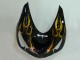 Mejores Carenados Moto Kawasaki ZX14R ZZR1400 2006-2011 - Negro Brillante Oro Llama