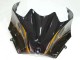 Mejores Carenados Moto Kawasaki ZX14R ZZR1400 2006-2011 - Negro Brillante Oro Llama