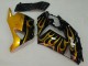 Mejores Carenados Moto Kawasaki ZX14R ZZR1400 2006-2011 - Negro Brillante Oro Llama