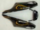 Mejores Carenados Moto Kawasaki ZX14R ZZR1400 2006-2011 - Negro Brillante Oro Llama