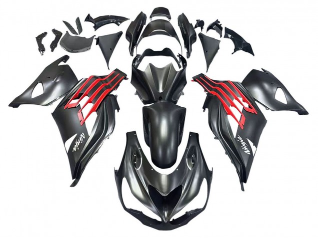 Mejores Carenados Moto Kawasaki ZX14R ZZR1400 2012-2024 - Negro Mate Rojo Blanco Ninja