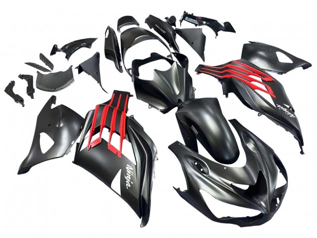Mejores Carenados Moto Kawasaki ZX14R ZZR1400 2012-2024 - Negro Mate Rojo Blanco Ninja