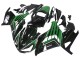 Mejores Carenados Moto Kawasaki ZX14R ZZR1400 2012-2024 - Verde Negro Brillante Raya