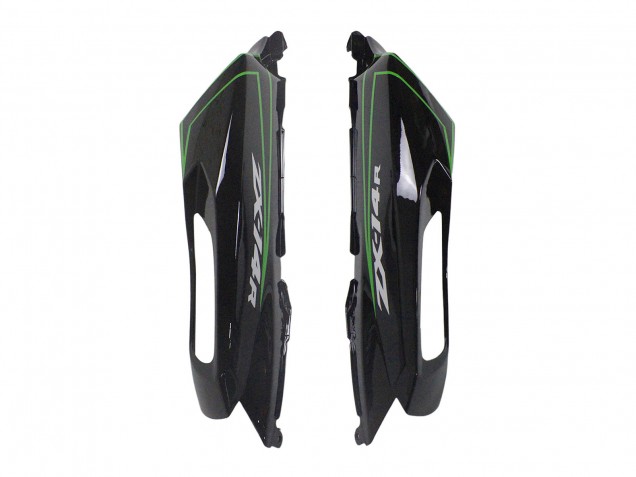 Mejores Carenados Moto Kawasaki ZX14R ZZR1400 2012-2024 - Verde Negro Brillante Raya