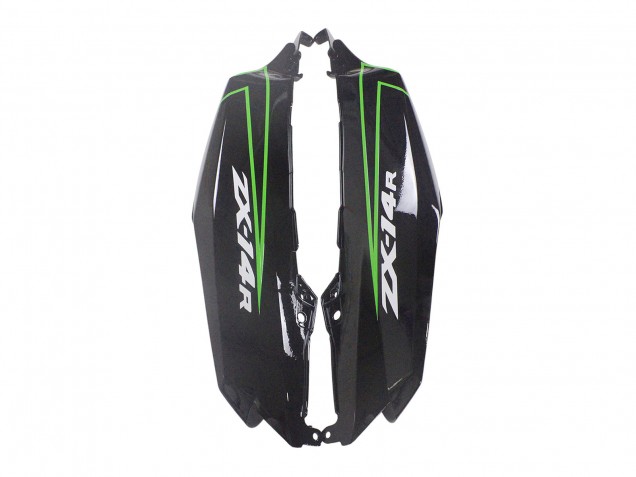 Mejores Carenados Moto Kawasaki ZX14R ZZR1400 2012-2024 - Verde Negro Brillante Raya