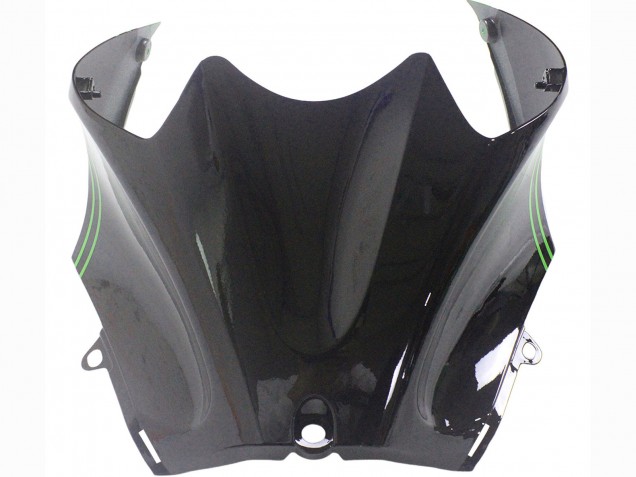 Mejores Carenados Moto Kawasaki ZX14R ZZR1400 2012-2024 - Verde Negro Brillante Raya