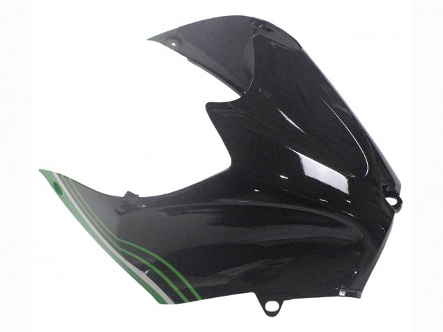 Mejores Carenados Moto Kawasaki ZX14R ZZR1400 2012-2024 - Verde Negro Brillante Raya
