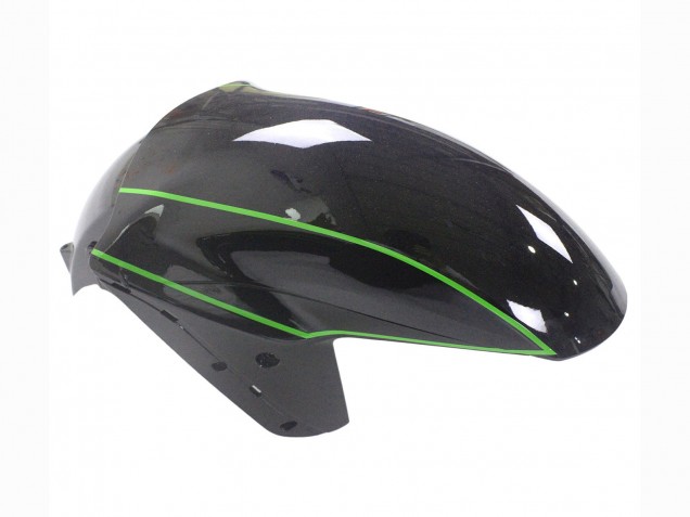 Mejores Carenados Moto Kawasaki ZX14R ZZR1400 2012-2024 - Verde Negro Brillante Raya