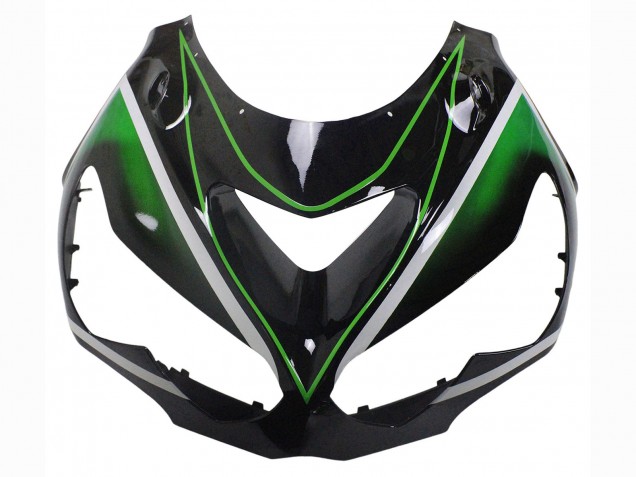 Mejores Carenados Moto Kawasaki ZX14R ZZR1400 2012-2024 - Verde Negro Brillante Raya