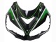 Mejores Carenados Moto Kawasaki ZX14R ZZR1400 2012-2024 - Verde Negro Brillante Raya