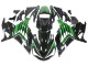 Mejores Carenados Moto Kawasaki ZX14R ZZR1400 2012-2024 - Verde Negro Brillante Raya