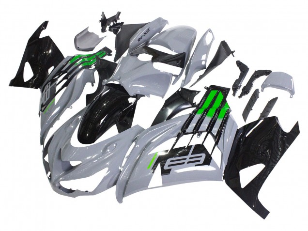 Mejores Carenados Moto Kawasaki ZX14R ZZR1400 2012-2024 - Gris Verde Negro