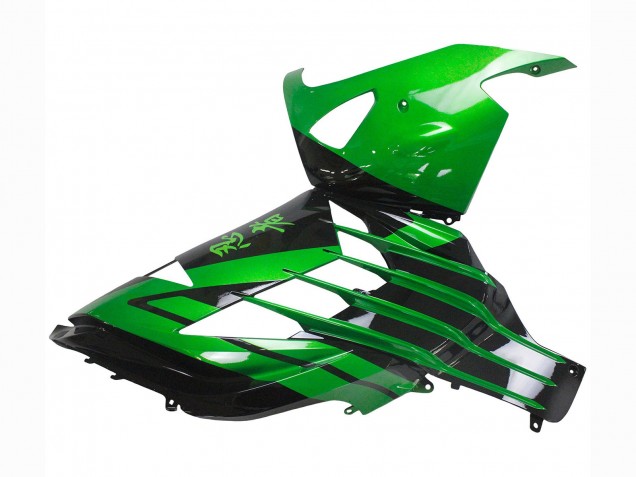 Mejores Kits Carenado Moto Kawasaki ZX14R ZZR1400 2012-2024 - Verde Negro Brillante