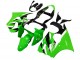Mejores Carenados Moto Kawasaki ZX6R 2000-2002 - Verde Blanco Negro