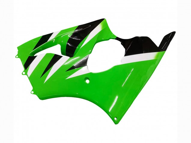 Mejores Carenados Moto Kawasaki ZX6R 2000-2002 - Verde Blanco Negro