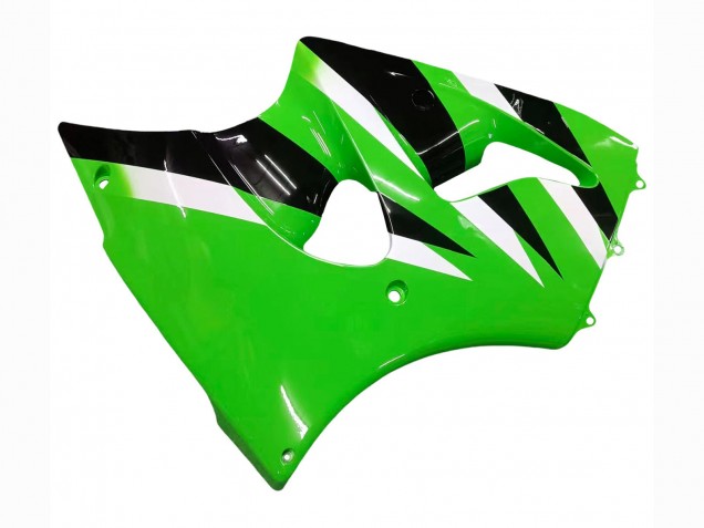 Mejores Carenados Moto Kawasaki ZX6R 2000-2002 - Verde Blanco Negro