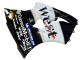 Mejores Carenados Moto Kawasaki ZX6R 2000-2002 - Negro Brillante Blanco West Michelin