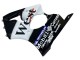 Mejores Carenados Moto Kawasaki ZX6R 2000-2002 - Negro Brillante Blanco West Michelin