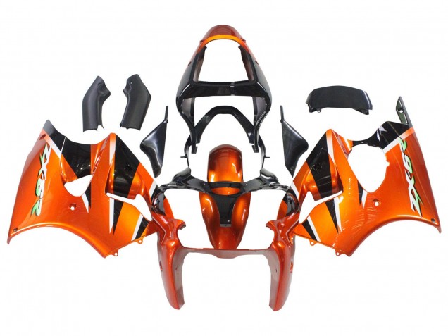 Mejores Carenados Moto Kawasaki ZX6R 2000-2002 - Naranja Negro