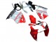 Mejores Carenados Moto Kawasaki ZX6R 2000-2002 - Blanco Rojo Negro