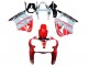 Mejores Carenados Moto Kawasaki ZX6R 2000-2002 - Blanco Rojo Negro
