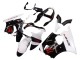 Mejores Carenados Moto Kawasaki ZX6R 2000-2002 - Blanco Negro Rojo Monstruo