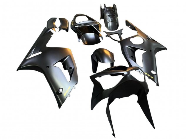 Mejores Carenados Moto Kawasaki ZX6R 2003-2004 - Negro Mate Oro 636