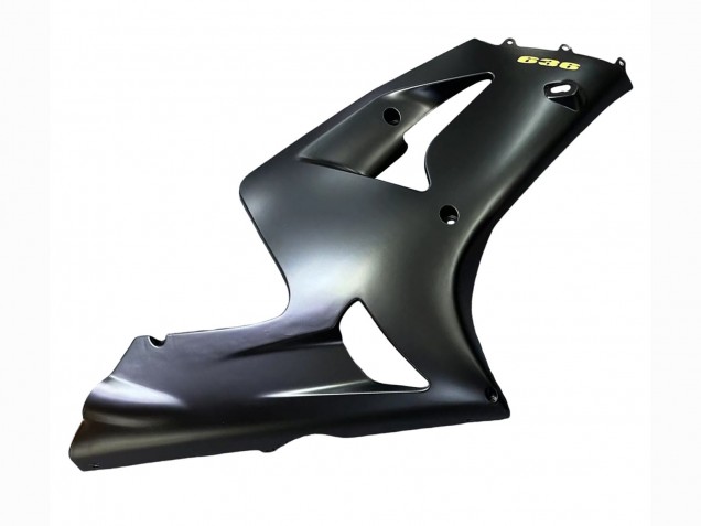 Mejores Carenados Moto Kawasaki ZX6R 2003-2004 - Negro Mate Oro 636