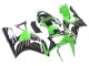 Mejores Carenados Moto Kawasaki ZX6R 2003-2004 - Verde Blanco Negro
