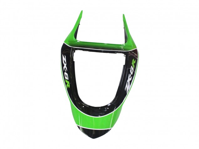 Mejores Carenados Moto Kawasaki ZX6R 2003-2004 - Verde Blanco Negro