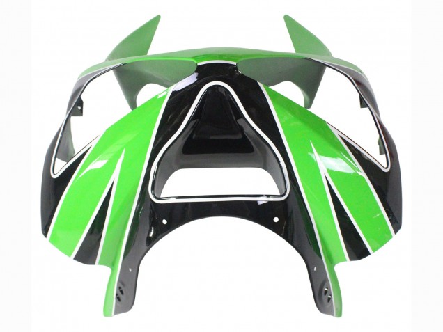 Mejores Carenados Moto Kawasaki ZX6R 2003-2004 - Verde Blanco Negro