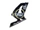 Mejores Carenados Moto Kawasaki ZX6R 2003-2004 - Negro Brillante Blanco Motul Lucky Strike