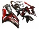 Mejores Carenados Moto Kawasaki ZX6R 2003-2004 - Negro Brillante Rojo Llama