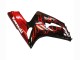 Mejores Carenados Moto Kawasaki ZX6R 2003-2004 - Negro Brillante Rojo Llama