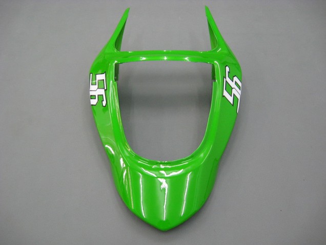 Mejores Carenados Moto Kawasaki ZX6R 2003-2004 - Verde Blanco Negro Elf Bridgestone