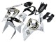 Mejores Carenados Moto Kawasaki ZX6R 2003-2004 - Blanco Negro Motul Lucky Strike