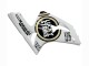 Mejores Carenados Moto Kawasaki ZX6R 2003-2004 - Blanco Negro Motul Lucky Strike