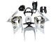 Mejores Carenados Moto Kawasaki ZX6R 2003-2004 - Blanco Negro Motul Lucky Strike