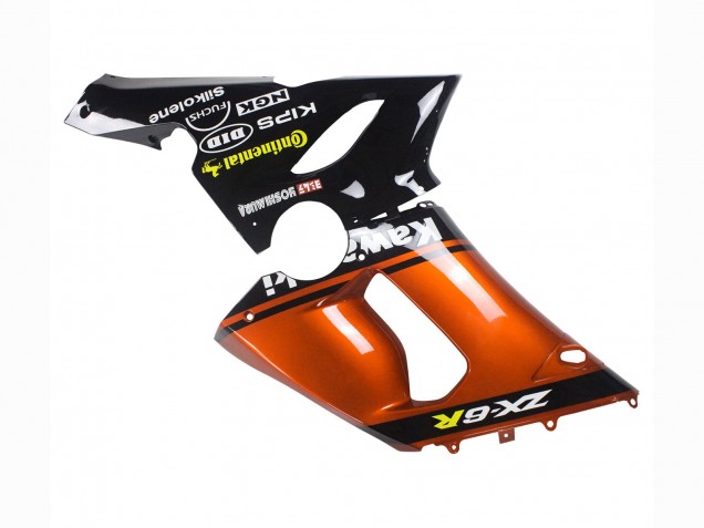 Mejores Carenado Moto Kawasaki ZX6R 2005-2006 - Naranja Negro